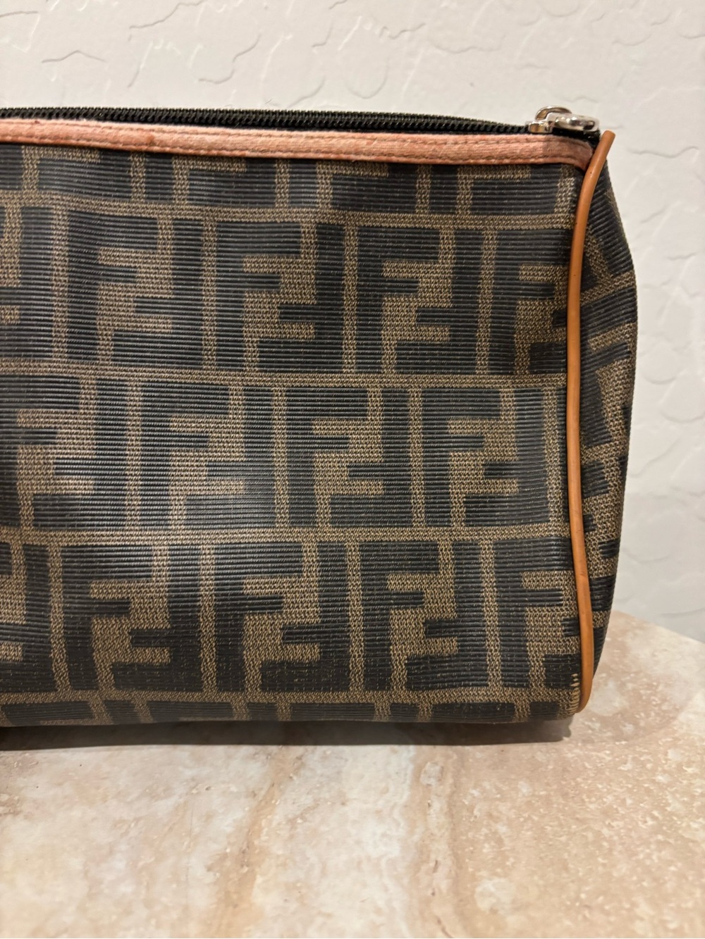 Fendi Brown Monogram coated Canvas and leather crossbody bag - Picture 8 of 13